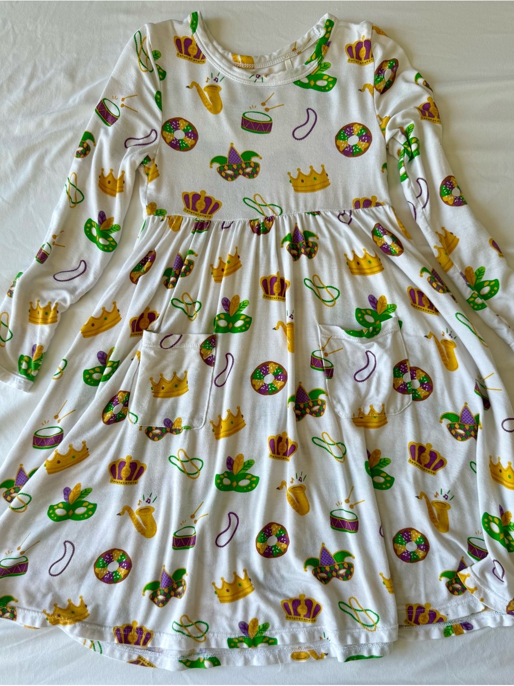 Angel Dear Mardi Gras Dress - 4T